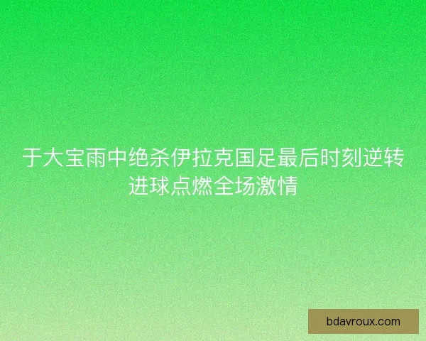于大宝雨中绝杀伊拉克国足最后时刻逆转进球点燃全场激情 于大宝雨中绝杀伊拉克国足最后时刻逆转进球点燃全场激情